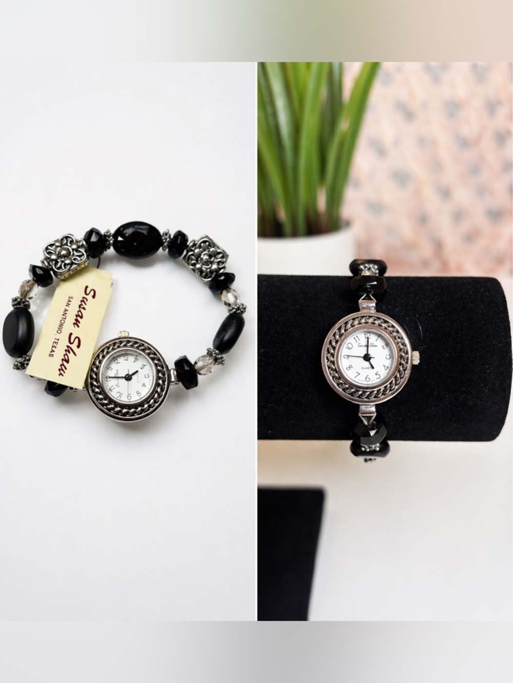 Classic Black and Silver Women's Bracelet Watch